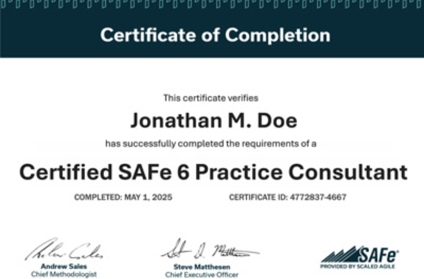 Earn Your SAFe® Practice Consultant Certification