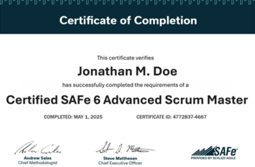 Earn the SAFe Advanced Scrum Master (SASM) Certification